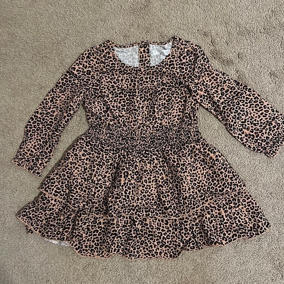 Leopard Print Girls Dress - Picture 2 of 6